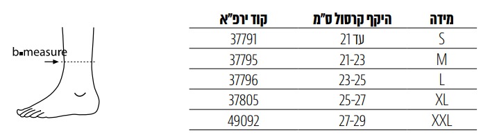 קרסוליה אלסטית עם סיליקון - Eco ® TaloStabil