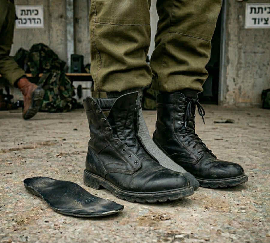 תמונה להדגמה חייל שצריך מדרס